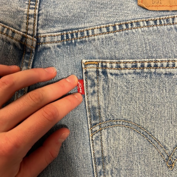 Levi Strauss & Co Light Wash Denim Straight Leg Pants Style 501 W36 L30 - Picture 9 of 10